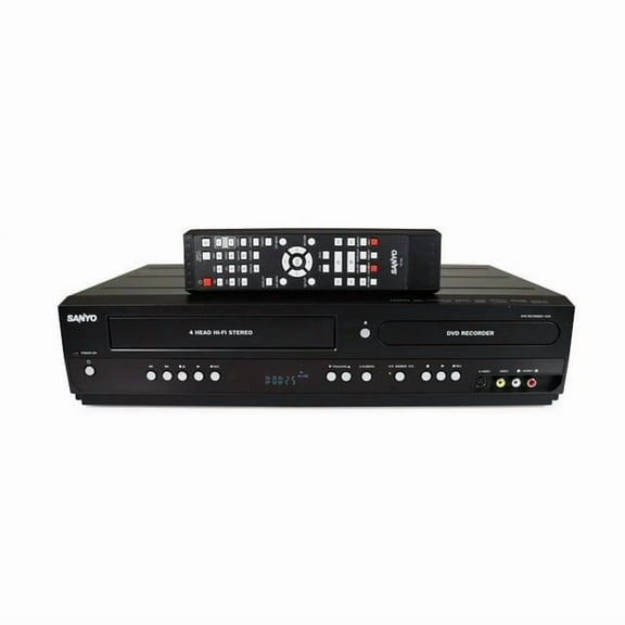 Restored Sanyo FWZV475 DVD Recorder VCR Combo 1 Button VHS To DVD Copying w/ Original Remote, Manual, A/V Cables & HDMI Converter (Refurbished)
