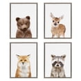 thumbnail image 6 of Kate and Laurel Sylvie Baby Deer Animal Print Portrait Framed Canvas Wall Art by Amy Peterson, 18x24 Gray, 6 of 6