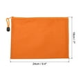 thumbnail image 2 of Unique Bargains Waterproof Zipper File Bags, A5 Document Holders for Office, Orange 3 Pack, 2 of 6