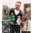 thumbnail image 4 of BounceUp Mens Ugly Christmas Sweater Cardigan V Neck Button Front Long Sleeve Knitwear, 4 of 9