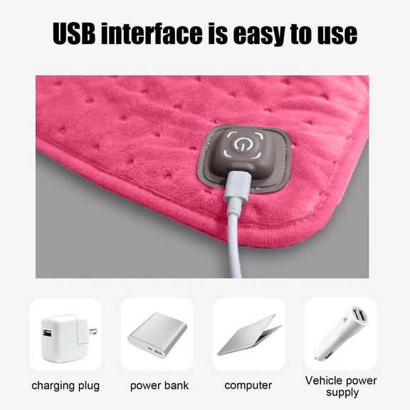 HOARBOEG Winter Electric Heated Seat Cushion - Fast Heating Pad with 3 Temperature Settings, Soft Velvet Cover, Machine Washable, for Office Chair, Recliner, Car, Gift for Elderly, 17.71*17.71in