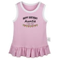 thumbnail image 1 of Happy Birthday Auntie I Love You Novelty Dresses For Baby, Newborn Babies Skirts, Infant Princess Dress, 0-24M Kids Graphic Clothes (Pink Sleeveless Dresses, 12-18 Months), 1 of 4