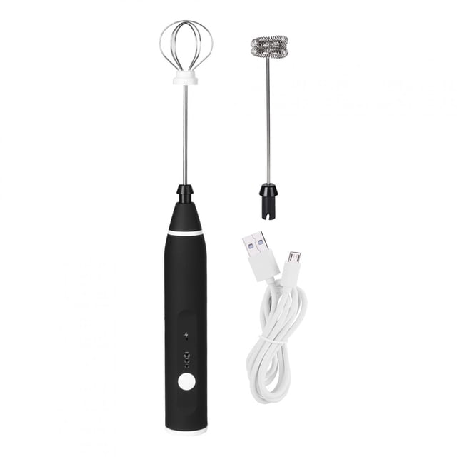 Espumador De Leche Eléctrico Batidora De Mano Batidora De Huevos De Mano Ajustable De 3 Velocidades Agitador De Café Carga USB Cocinar Para Hornear Para Batir Mezclar ANGGREK Electrodomésticos