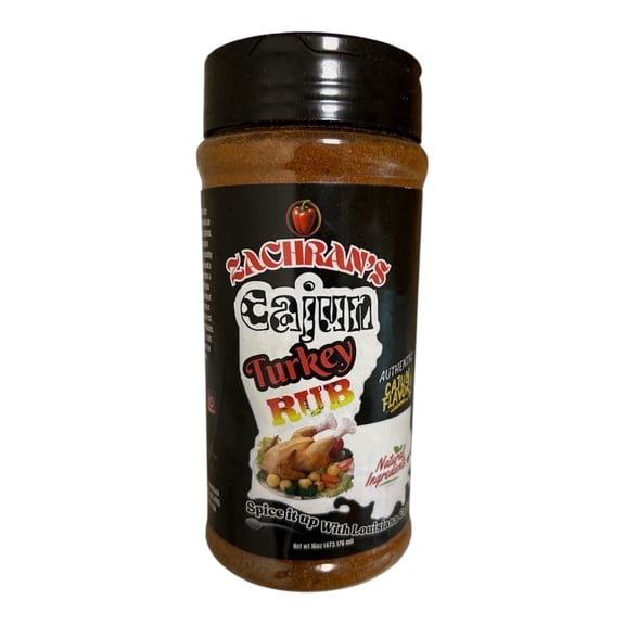 Zachran's Cajun Turkey Rub, MSG Free, Gluten Free, Authentic Cajun Flavor, 16 oz