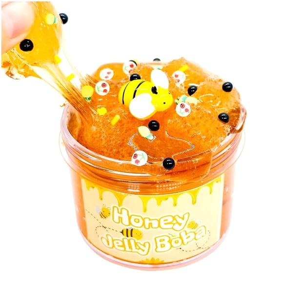 BESTSKY Jelly Cube Crunchy Slime Kit,Crystal Slime,Soft,Non-Sticky,Multicolored/Clear With Color Accents,Gifts,Prize for Girl and Boy