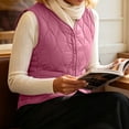 thumbnail image 5 of Purcolt Womens Quilted Padded Puffer Vest Lightweight Casual Collarless Sleeveless Snap Button Front Jackets with Pockets, 5 of 9