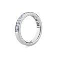 thumbnail image 2 of SparklingSplendor Princess and baguette Channel Set Half Eternity Ring, 925 Sterling Silver Wedding Band for Women, 2 of 2