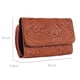 thumbnail image 3 of Cartera Monedero Mujer Cuero Cierre Mediana Flor Grabado, 3 of 8