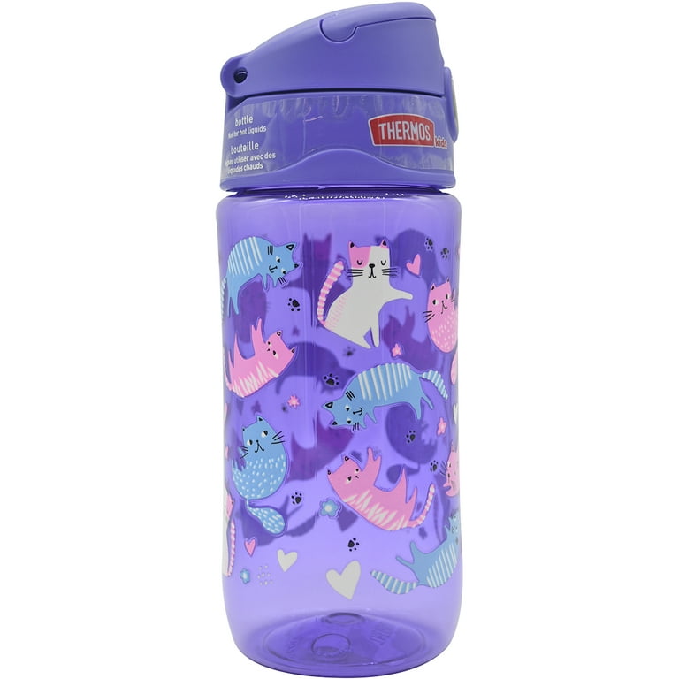 Thermos 16 oz. Kid's Funtainer Plastic Hydration Water Bottle with Spout Lid Kittens