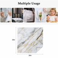 thumbnail image 4 of Marble White Gold Cloth Napkins, Modern Abstract Geometric Washable and Reusable Dinner Napkins Set of 6, Table Napkin for Kitchen Party Birthday Wedding Hotel Housewarming 20"x20", 4 of 8