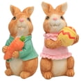 thumbnail image 2 of Exquisite Rabbit Figurine Animal Sculpture Desktop Ornament For Home, 2 of 7