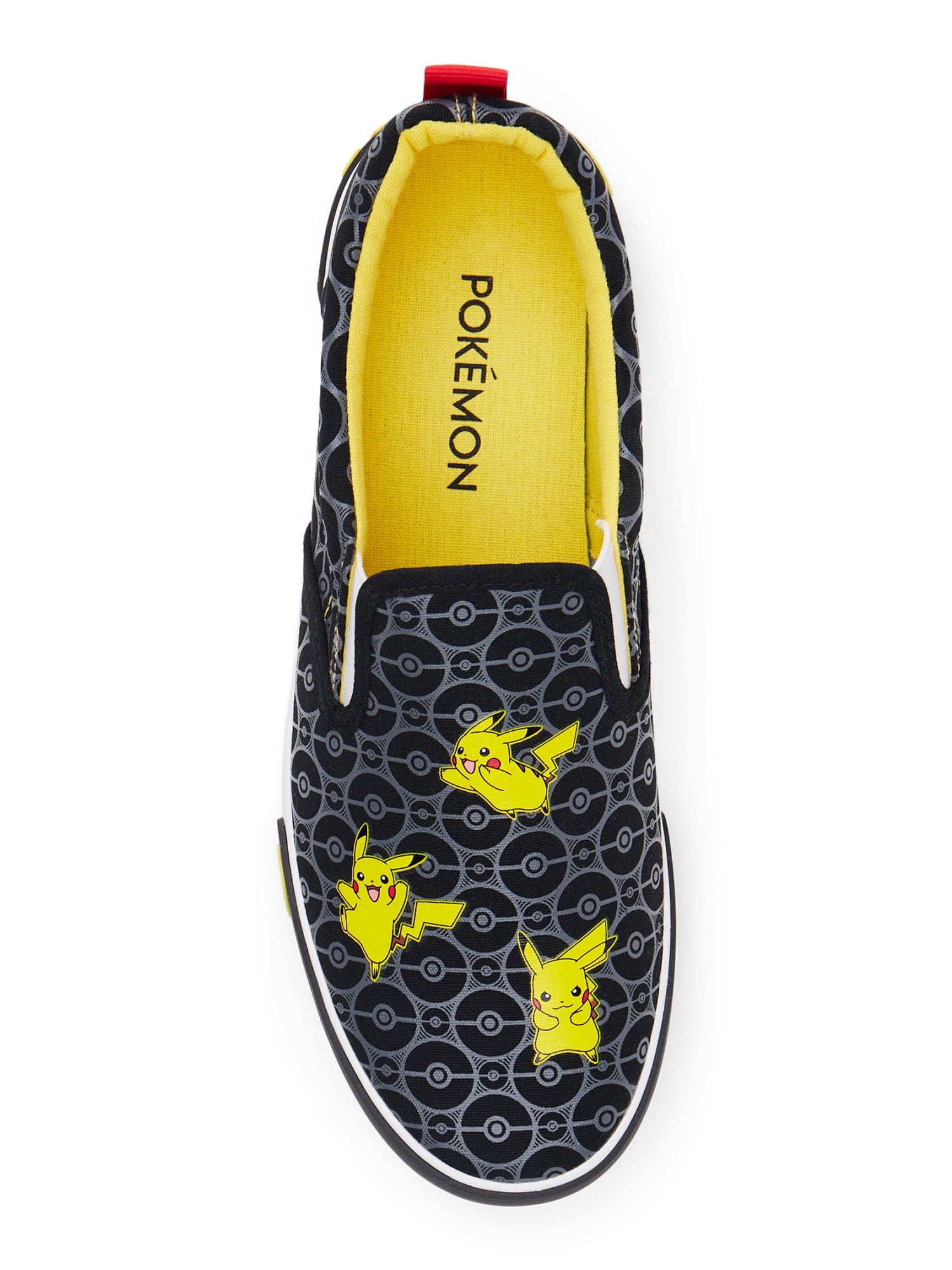 Pokemon Men's Pikachu Low Top Slip On Sneakers, Sizes 7-13