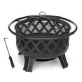 Singlyfire 30 inch Fire Pit for Outside 2 in 1 BBQ Wood Burning Fire