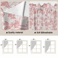 thumbnail image 5 of Swag Valance Curtains for Windows, Farmhouse Flower Light Filtering Kitchen Curtains with Rod Pocket, Botanical Vintage Coral Red Leaf Plant Window Treatment Valances for Living Room, 36x36 - 2 PCS, 5 of 9