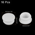 thumbnail image 3 of Uxcell Silicone Snap in Locking Hole Plugs for Kitchen Rubber Bulkheads Waterproof 22mm/0.87 Inch  White,Pack of 16, 3 of 7