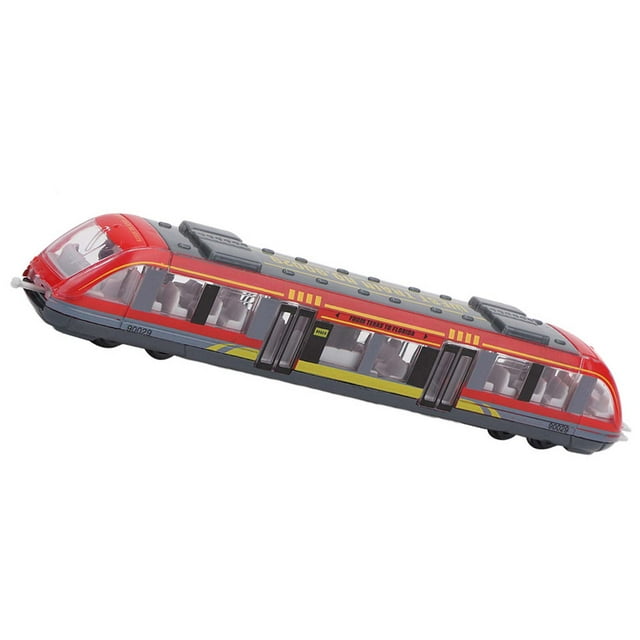 Niños Educativos aleación Tren Modelo Coche Juguete De Cumpleaños Niños Simulación Conexión Duradera Apelación Diversión Cultivar Inteligencia Rojo Azul Edad 3+