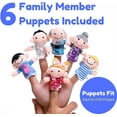 thumbnail image 3 of Finger Puppet Theater Stage by Better Line - Set Includes 6 Finger Family Puppets - Portable Plush Finger Puppet Theater is the Best Preschool Kids (blue), 3 of 7
