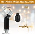 thumbnail image 4 of Sloped Ceiling Adapter, 180/350 Degree 60x14mm M10 Fine Thread Sloped Ceiling Light Fixture Adapter Kit for Ceiling Pendant Light Chandelier Track Suspend(Black, Pack of 2), 4 of 7