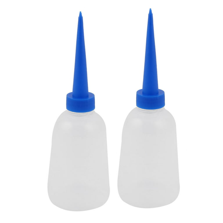 150ml Industry Pointy Nozzle Sewing Machine Oil Squeeze Bottle 3pcs - 2.2 x 6.6(Max.D*H) - Blue,Clear White