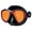 Black Silicone/Orange Reflection, variant on IST MP201-BSM Proteus Twin Lens Tinted Lens Scuba and Spearfishing Mask