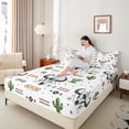 thumbnail image 3 of Erosebridal Tropical Botanical Cactus Full Size Sheets,Retro Boho Bull Skull Bed Sheets For Aztec Lover 4pcs, 3 of 6