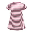thumbnail image 2 of Richie House Girls' Striped T-shirt with Lace RH2276, 2 of 2