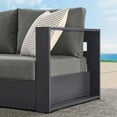 thumbnail image 2 of Modway Tahoe Outdoor Patio Powder-Coated Aluminum Modular Right-Facing Loveseat in Gray Charcoal, 2 of 9