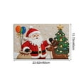 thumbnail image 3 of Antqov Christmas Bathroom Mat 16x24" Soft Santa Claus Christmas Rug Christmas Bathroom Decor Holiday Non-Slip Floor Xmas Theme Bath Mats for Indoor Outdoor Home Bathroom Supplies Gifts, 3 of 6