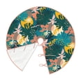 thumbnail image 2 of Daiia Hawaiian Style Drawing Merry Christmas Tree Skirt , Xmas Large Lace-up Tree Skirt, Santa Snowflakes Rustic Home Decorations New Year Party Farmhouse Decor-48", 2 of 7