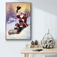 thumbnail image 5 of Here Comes Santa - Framed Gallery Wrapped Holiday Canvas - 27 x 41 - Silver Frame, 5 of 8