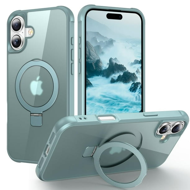 Funda MagSafe para iPhone 17 2025 con soporte magnético, color azul