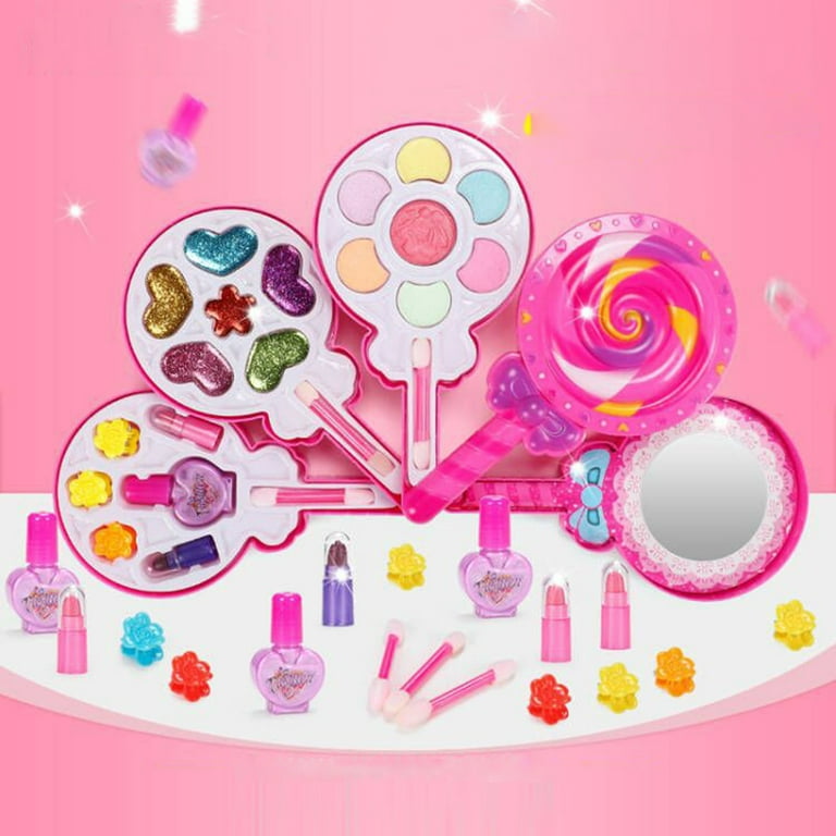 Kids Makeup Set for Girls Lollipop Cosmetic Toy Set Safety Non-toxic  Washable Real Makeup Kit Toy for Girls Girl Makeup Toy Baby Cosmetics Baby  Toys