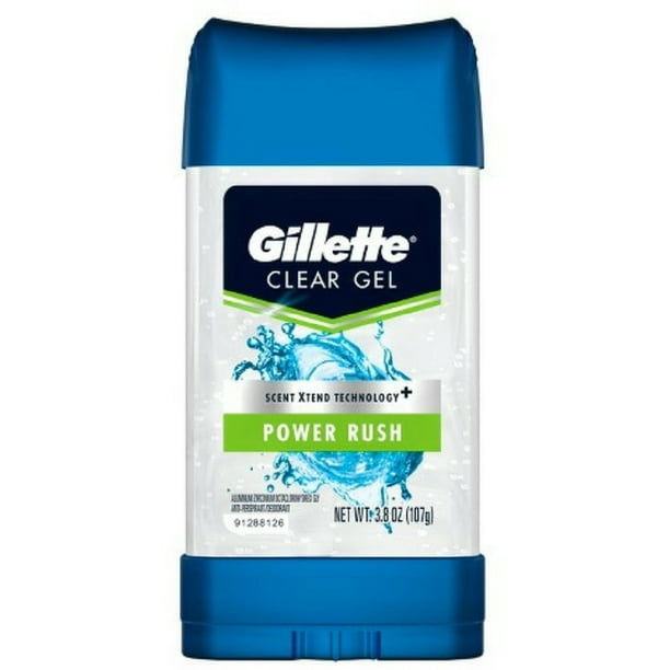 Gillette AntiPerspirant Deodorant Clear Gel, Power Rush 3.8 oz