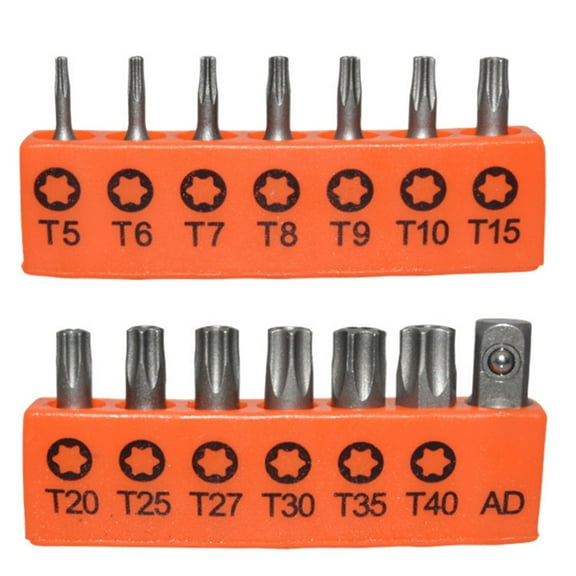 Tamper-proof Torx Bit Set, Precision Crafted For Security, Advanced Steel Construction, Ideal For Automotive And Home Repairs, Includes T5 To T40 Security Tamper Resistant Star