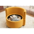 thumbnail image 6 of Swivel Accent Chair with Storage, Teddy Barrel Chair with Under Seat Storage and Metal Base, Single Sofa Chair for Living Room, 250LBS Weight Capacity, Yellow, 6 of 9