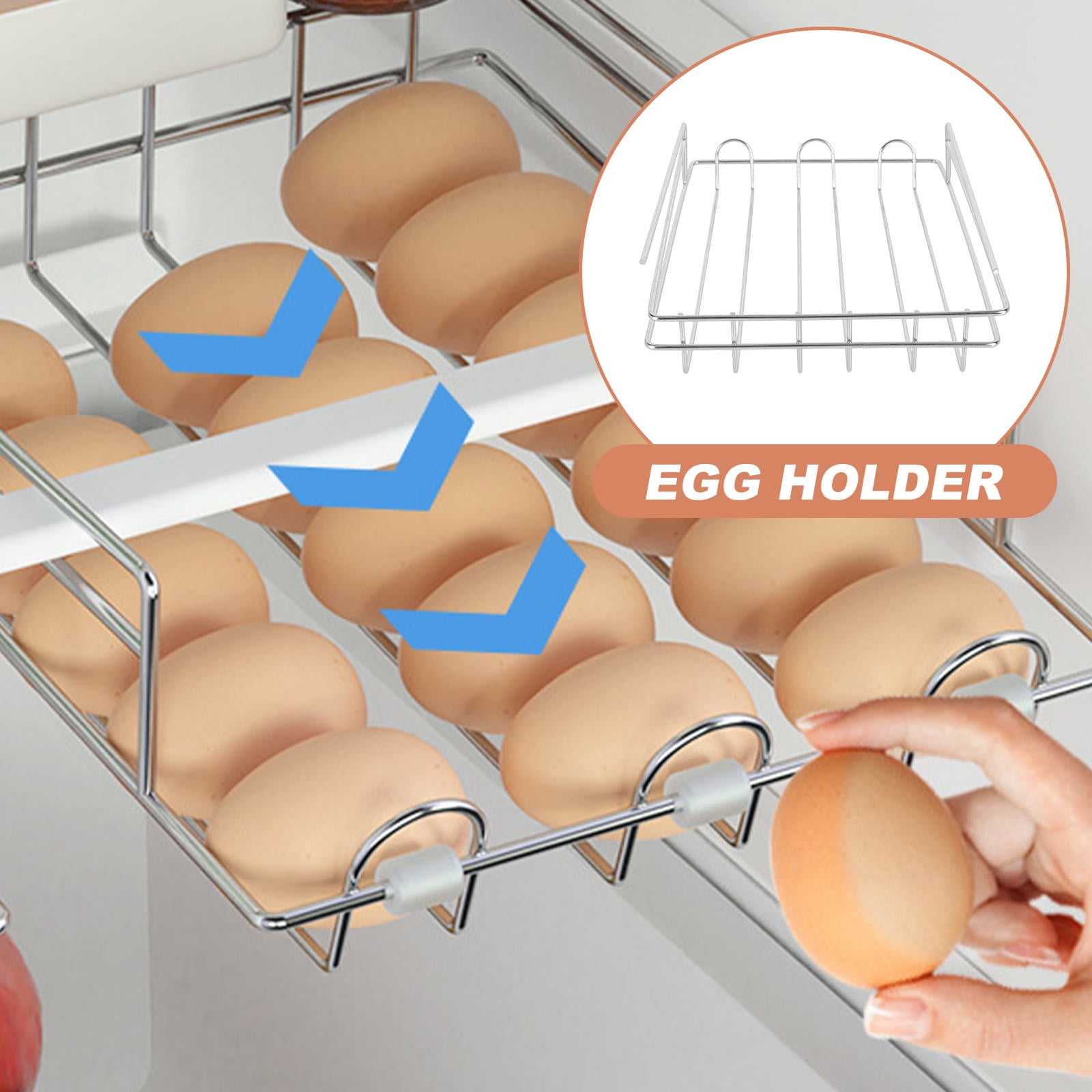 ADDHAT Stainless Steel Refrigerator Storage Rack, Kitchen Organizer Shelf for Home and Pantry Use, and Space-Saving