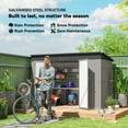 thumbnail image 4 of Outsunny 9' x 4' Galvanized Steel Storage Shed with Lockable Doors, Vents, 4 of 10