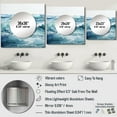 thumbnail image 4 of Designart "Blue Minimalism Tranquil Waters" Nautical & Beach Teal Large Square Mirror - Square Bedroom Mirror Printed Wall Decor - Coastal Square Printed Wall Mirror Art, 4 of 5