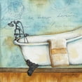 thumbnail image 3 of Gango Home Decor Vintage Bathtub & Sink Bathroom Prints on a Postcard Background; Four 12x12in Art Prints in Brown Frames, 3 of 7