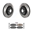 thumbnail image 1 of Transit Auto Front Coated Drilled Slotted Disc Brake Rotors and Ceramic Pads Kit for Car Ram 1500 KDA-100311, 1 of 11
