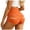 Orange, variant on Women's Cut Out Yoga Shorts Scrunch Booty Hot Pants High Waist Gym Workout Active Butt Lifting Sports Leggings (White, XL)