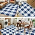 thumbnail image 6 of Navy Blue Plaid 3'x5' Washable Rug, Spring Farmhouse Buffalo Checkered Non-Slip Area Rugs for Entryway Kitchen Classroom, Dorm Throw Carpet, Low Pile Soft Indoor Floor Mat, 6 of 9