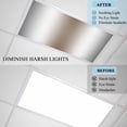 thumbnail image 4 of Gray Brown Fluorescent Light Covers, Modern Gradient Geometric Magnetic Light Covers for Ceiling Lights, Fluorescent Ceiling Shade Filters for Classroom Bedroom Office 4x2Ft x 3PCS, 4 of 8