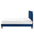 thumbnail image 5 of Platform Bed Frame, King Size, Blue Navy, Velvet, Modern Contemporary, Bedroom Master Guest Suite Room, 5 of 10