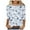 Blue, variant on Womens Blouses Long Sleeve Women 3/4 Sleeves Casual Shirts Pullover Loose Tunic Tops Print Blouse