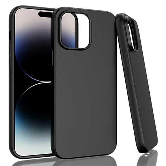 Kaleidio Case For iPhone 14 Pro (6.1") [Wrap] Flexible See-Thru TPU Gel Slim Fit Skin Cover [Black]