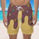 thumbnail image 1 of WILLBEST Pantalones Cortos Casuales para Hombre, Ideales para Nadar En La Playa y Hacer Ejercicio, con Un Elegante Diseño con Cordones y Estampado de Hielo Derretido para Cualquier Temporada., 1 of 5