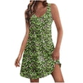 thumbnail image 1 of Vestidos de Verano con Cuello en V para Mujeres 2025 Casual con Bolsillos Boho Beach Camisetas Vestido Tanque Suelto, 1 of 9