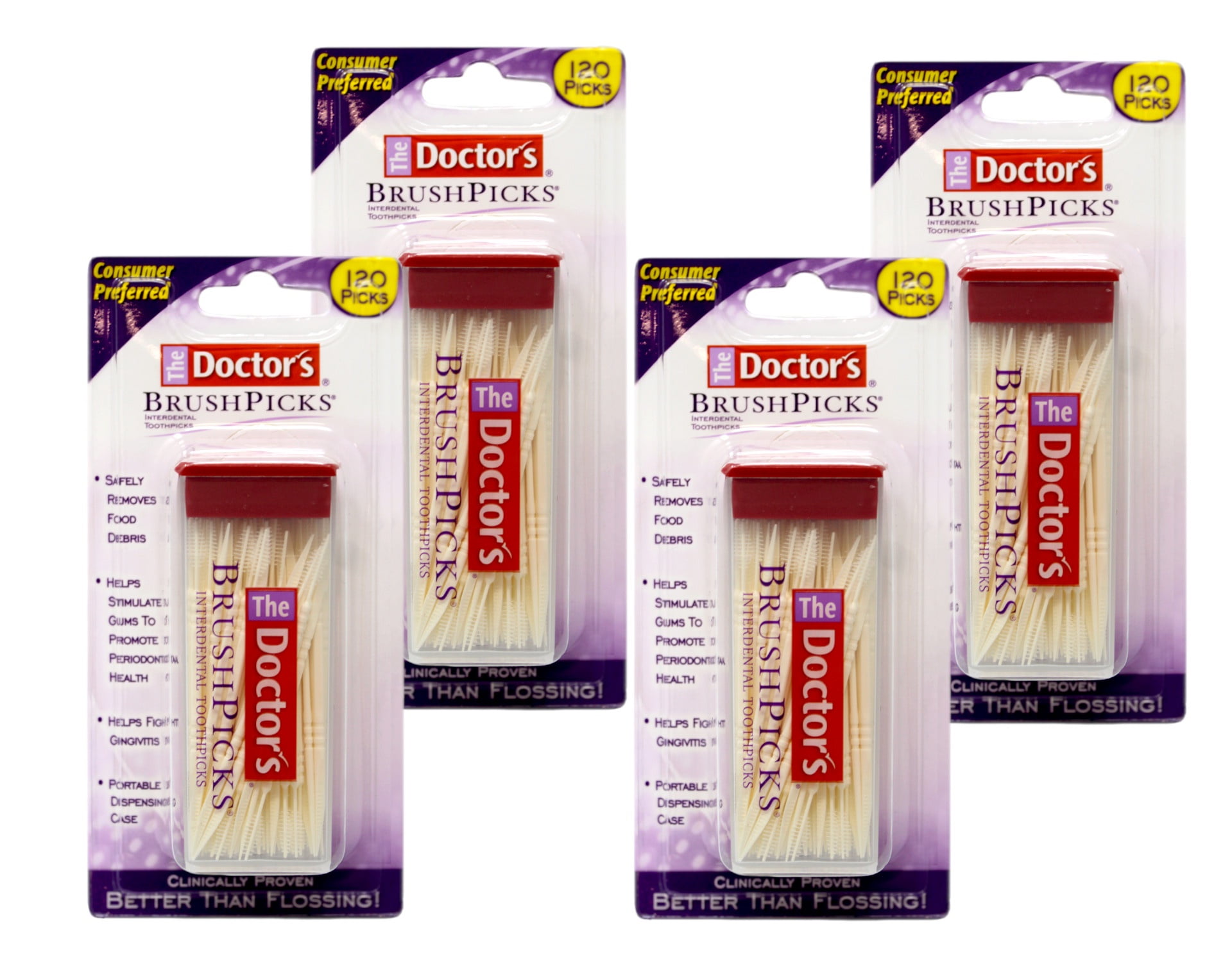 The Doctor's BrushPicks 275ct, Gently Remove Food Debris, Support