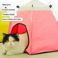 thumbnail image 2 of Tienda de campaña para mascotas, impermeable, resistente a los arañazos, de tela Oxford, plegable, hexagonal, 2 of 8